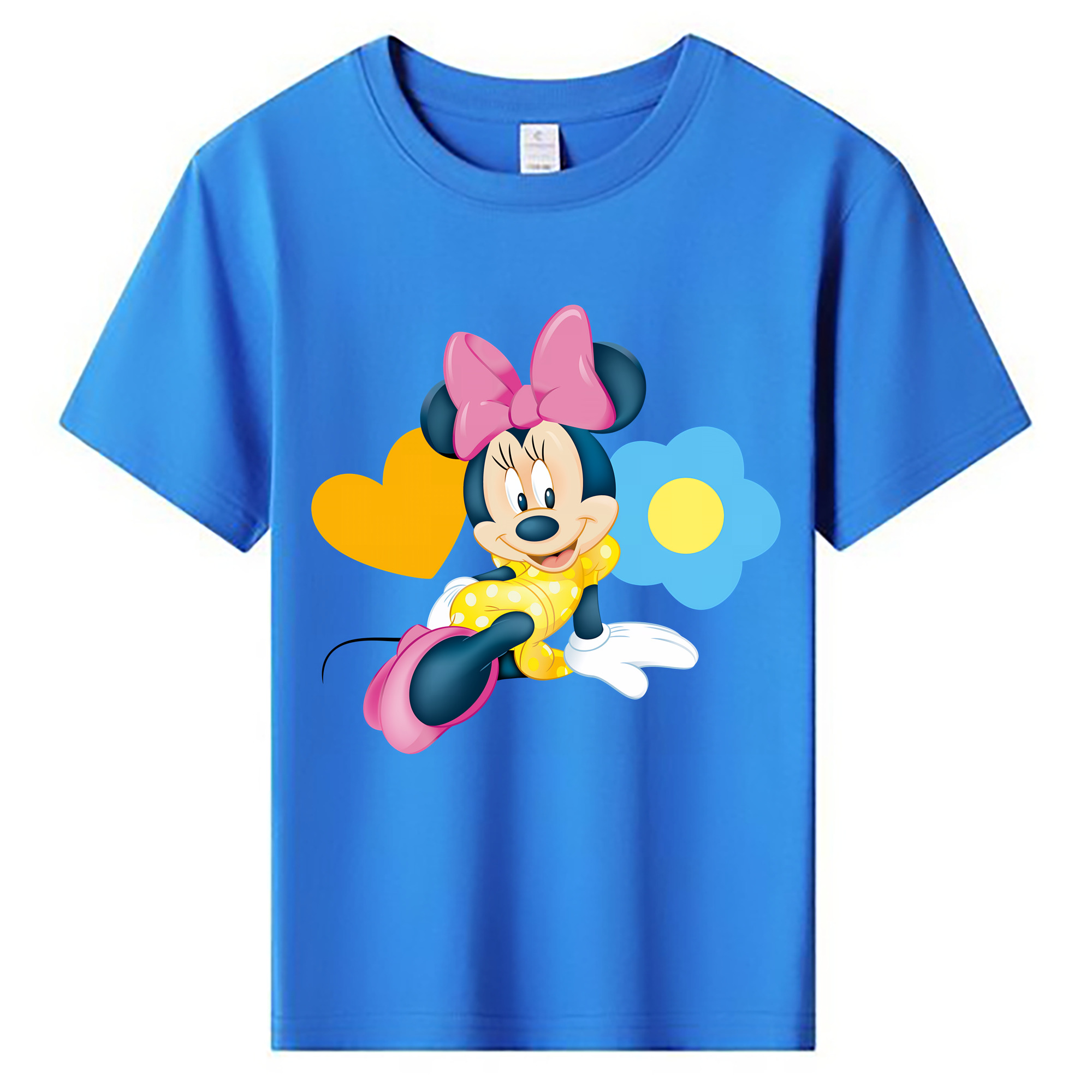 （画像用） ミッキーマウス Mickey Mouse 綿100％キッズTシャツ（フロントプリント）